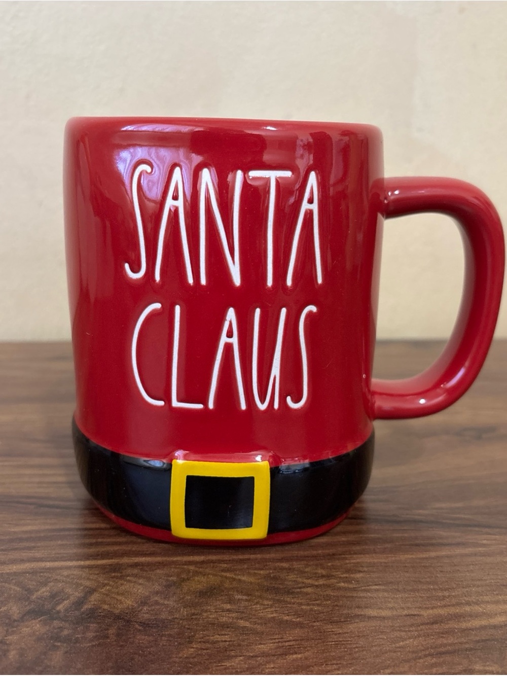 Rae Dunn Red Santa Claus Belt Buckle Christmas Mug 323